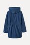Women's Navy Blue Hooded Short Raincoat - 2