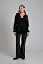 Mes203 Black Modern Maternity Blouse – Stylish and Comfortable Design | Wide Cut - 2