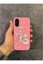 iPhone 16 Compatible Pink Case with Pattern of Girl on a Bicycle and Her Cat