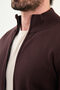 Plain Slim Fit Half Turtleneck Men's Knitwear Cardigan Coffee - 11242.25K - 2