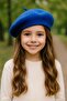 Children's French Painter Felt Beret Cobalt Blue