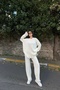 Flowing Detail Crew Neck Oversized Knit Top-Bottom Set AW25AU0020 - 6