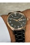 Black Color Black Dial Men's Watch with Numbers and Date
