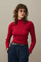 Ribbed Basic Sweater Red - 6