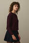 Drawstring Viscose Cardigan Burgundy - 4
