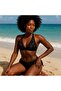 Set de bikini multicolor texturat și dantelat - 2