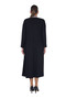 Women's Plus Size Black Stone White Stripe Casual Long Dress - 3