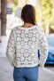 Cream Color Cover Detailed Knitted Crochet Cardigan - 4