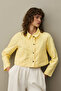 Godeli Crop Denim Jacket Yellow - 5