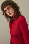 Ribbed Basic Sweater Red - 8