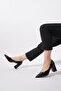 Loseb Cut-Out Toe Thick Heel Women's Shoes Black Patent Leather - 4