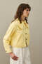 Round Neck Denim Jacket Yellow - 5