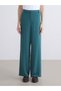 Lcw Modest Green Standard Fit Wide Leg Women's Trousers - 4