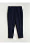 Navy Blue Carrot Cut Women's Trousers