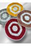 4 Pieces Hand Knitted Round Washcloth Dowry Daily Washcloth Set - 3