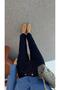 Dark Navy Blue Momfit Jeans - 6