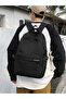 Solid Zip Closure Backpack - 3