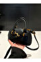 Solid Double Top Handle Handbag - 2