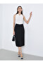 Black Midi Skirt with Back Split Hem