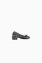 Camille 30 Ballerina Pumps, Shiny Tweed, Bow Detail Design, 30mm Heel, French Elegance - 3