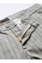 Men Grey Striped Slim Fit Chino Pants - 4