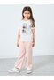 Girls Pink Wide Leg Joggers with Pintuck Detail - 2
