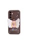 Galaxy A25 Case with Camera Protection and Figure Design Shrp Kapya Cover-Dark Brown - 3