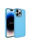 iPhone 13 Pro Compatible Silicone Shrp Luna Case with Metal Frame and Button Design-Sierra Blue