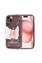 غطاء حماية للكاميرا لهاتف iPhone 15 بتصميم شخصيات من SHRP - وردي داكن - 4