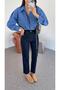 Dark Navy Blue Momfit Jeans - 3