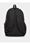 Black Canvas Backpack with Zip Closure - 2