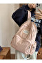Solid Zip Closure Backpack - 5