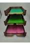 Wooden Desktop Organizer File Rack Adjustable 3 Compartments - 5