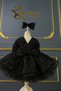 Girls' Black Beaded Dress, Girls' Graduation Dress - 2