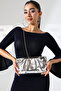 Silver Chain Strap Evening Dress Clutch Bag Women's Shoulder Bag for Stylish Evening and Event Combinations