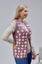 Middle-Aged Women's Special Design Pearl-Colored Daisy Floral Mother Vest - 9