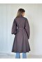 Valencia Belted Trenchcoat Lightweight Coat Women Dark Brown - 4
