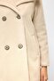 Mendil Collar Double Breasted Wide Cut Coat Beige 3129 - 6