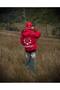 Hooded Sweatshirt Front Round Symbol and Back Figure Print Unisex Casual Style - 4