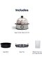 NutriCook Rapid Egg Cooker: 7 Egg Capacity Electric Egg Cooker for Boiled Eggs, Poached Eggs, Scrambled Eggs, or Omelettes with Auto Shut Off Feature - Silver - 6