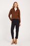 Women's relax fit comfortable cut high waist straight leg elastic waist black pants - 5