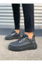 Jy010 Cloud Lace-Up Leather Men's Casual Sneaker Shoes Cst - Black
