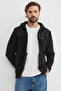 Coat with Hood and Zipper in Fleece Fabric - 4