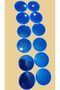12 Pieces of Blue Cat's Eye Reflectors