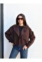 Double-Breasted Collar Buttoned Short Trench - 4