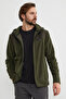 Coat with Hood and Zipper in Fleece Fabric - 3