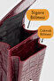 Ar-004 Genuine Leather Cigarette Case Croco Burgundy - 3