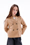 Girl's Buttoned Short Trench Coat - 4
