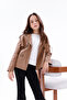 Girl's Buttoned Short Trench Coat - 6