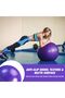 Exercise Ball with Quick Foot Pump,Anti Burst and Slip Stability Balance Yoga Ball - 4